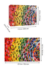 Carica l'immagine nel visualizzatore di Gallery, Enphiblue Puzzle 1000 Pieces for Adults - Rainbow Cars - Challenging  Jigsaw Puzzle Toy - Difficult  Gift for Teens and Kids - Enphiblue