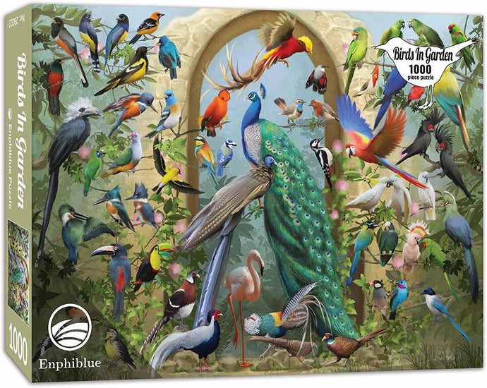 Birds in Garden Jigsaw Puzzle 1000 Piece for Adults [Enphiblue] - Enphiblue