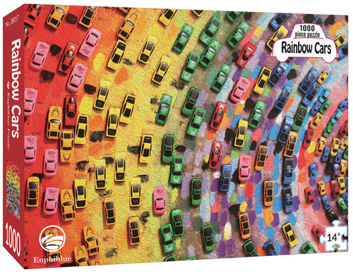 Enphiblue Puzzle 1000 Pieces for Adults - Rainbow Cars - Challenging  Jigsaw Puzzle Toy - Difficult  Gift for Teens and Kids - Enphiblue